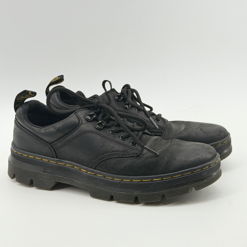 Dr. Martens Reeder Black Wyoming Leather Utility Shoes Mens 8 UK 7 EU 41 LA004 - Picture 2 of 11